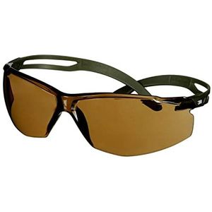 3M SecureFit 500 veiligheidsbril, donkergroene beugel, Scotchgard anti-condens-coating (K&N), bruine schijf, SF505SGAF-DGR-EU