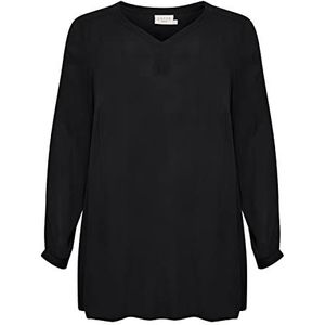 Kaffe Curve KCami LS Tunic Shirt, Black Deep, 42 Dames, Black Deep, 40 Groten mate