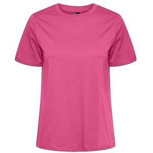 Bestseller A/S Pcria Ss Solid Tee Noos Bc T-shirt voor dames, shocking pink, S