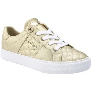 GUESS Women's LOVEN Sneaker, Gold 710, 5.5