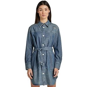 G-STAR RAW Long Millery Overhemd voor dames, Blauw (Antic Faded Aegean Blue D21394-c611-d096), L