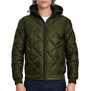 Tommy Hilfiger Heren Diamond gewatteerde jas met capuchon