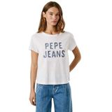 Pepe Jeans Dames BADI T-shirt, wit (wit), L, Wit (wit), L