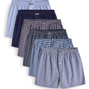Lower East American Boxershorts voor heren, verpakking van 6 stuks, 10 stuks, Noble Reserve, L
