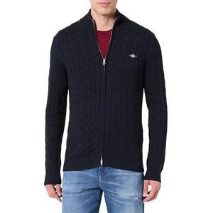 GANT Katoenen cardigan met ritssluiting, evening blue, S