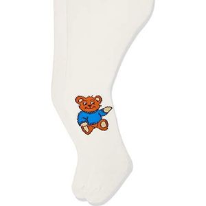 Playshoes Babymeisje teddybeer en effen kleuren met comfortabele tailleband panty (2 stuks), wit (origineel 900), 62/68 cm