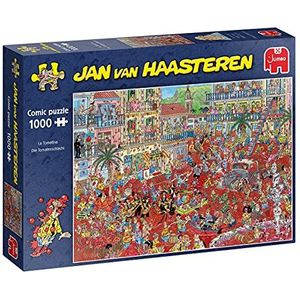 Jumbo 20043 Jan van Haasteren La Tomatina 1000 stukjes - Legpuzzel voor volwassenen, Multi kleuren