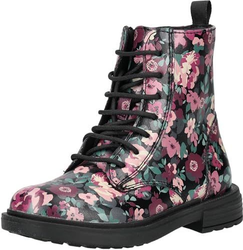 GEOX - Eclair - Enkellaarsjes - Zwart/Roze - Polyurethaan