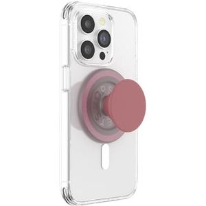 PopSockets: PopGrip Round voor MagSafe - Adapterring voor MagSafe Inbegrepen - Uittrekbare Greep en Standaard voor Smartphones en Hoesjes met een Verwisselbare Top - PopOut Basic Clay