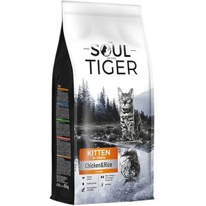 The Soul of the Tiger - Droogvoer voor kittens en zwangere en zogende kip en rijst, 8 kg