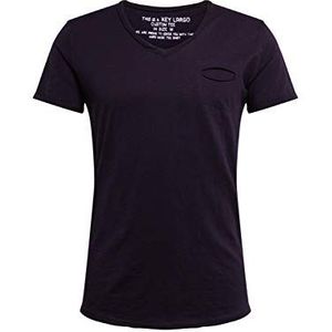 KEY LARGO Heren Soda New V-hals T-shirt, zwart (1100), XL