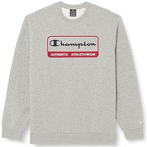 Champion Legacy Graphic Shop Authentic - Powerblend Fleece Crewneck Sweatshirt, Grijs Melange Licht, XXL Heren FW23, Grigio Melange Chiaro, XXL