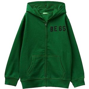 United Colors of Benetton Sweatshirt met capuchon voor kinderen en jongens, Verde Bosco 1u3, 160 cm