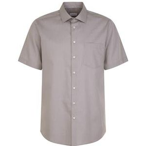 Seidensticker Zakelijk overhemd voor heren, regular fit, strijkvrij, kent-kraag, korte mouwen, 100% katoen, rood, 47