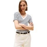 TOMMY HILFIGER - CODY - T-shirt - Marine/Wit - Slanke Pasvorm