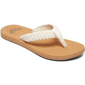 Roxy Porto Rope Flip Flop voor dames, NATUURLIJK, 39 EU