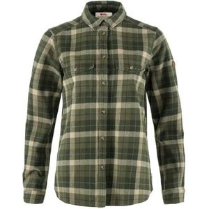 Fjallraven 87119-620-662 Värmland Heavy Flannel Shirt W/Värmland Heavy Flannel Shirt W Shirt Dames Groen Deep Forest Maat L, Green-Deep Forest, L