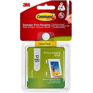 Command 17202 Kleine plakstrips om op te hangen, wit, 17205-12
