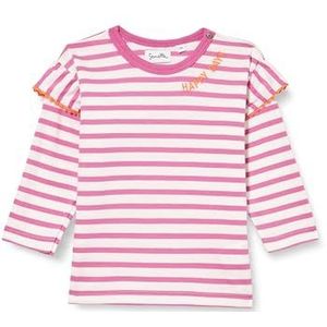 Sanetta Baby meisjes T-shirt shirt lange mouwen ruches 100% biologisch katoen, berry, 56 cm