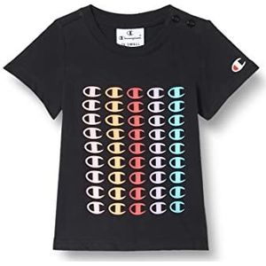 Champion Legacy American Classics-Multi-Logo S/S T-shirt, zwart, 9 maanden meisjes