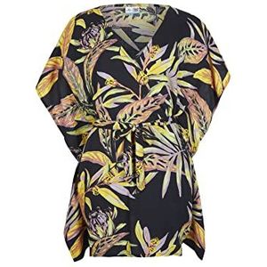 O'NEILL Hana Beach Cover UP 39033 Black Tropical Flower, regular voor dames, 39033 Black Tropical Flower, L-XL