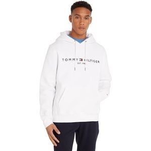 Tommy Hilfiger Tommy Logo Hoodie voor heren, Wit (wit), L