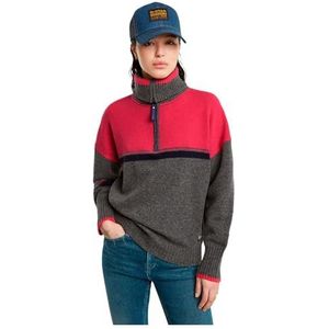 Multi Color Loose Skipper Knit, roze (Pink Peacock D25221-d770-g694), L