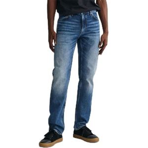 GANT Regular Jeans voor heren, Mid Blue Vintage, 34W x 32L