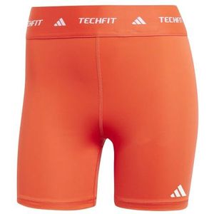 adidas Dames Techfit korte legging, XS 3 in felrood