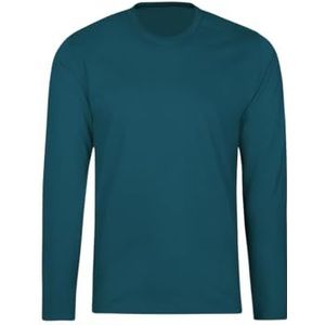 trigema Shirt met lange mouwen van 100% katoen, petrol, L