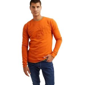 WILLIOT Logo Relieve sweatshirt voor heren, Oranje, L
