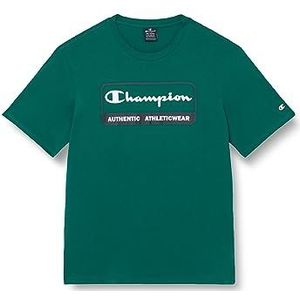 Champion Legacy Graphic Shop Authentic-S-s Crewneck T-shirt voor heren, Verde Scuro, S