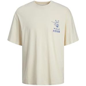 JACK & JONES Jortokyo Market Tee Ss Crew Neck Tg T-shirt voor heren, Botercrème., M