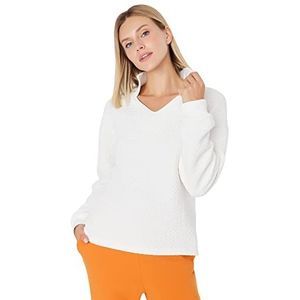 Trendyol Sweatshirt voor dames, Wit, XS