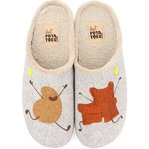 HOT POTATOES DARTRY, herenpantoffels, grijs, maat 42