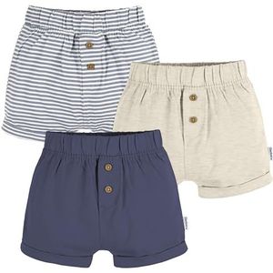 Gerber Uniseks klassieke shorts voor baby's (3 stuks), blauw, 3 Maanden