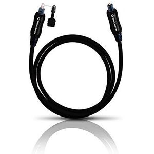 Oehlbach Opto Star Black 150 - hoogwaardige & flexibele optische digitale kabel met 3,5 mm glasvezel-jack-adapter - 1,50 m - zwart