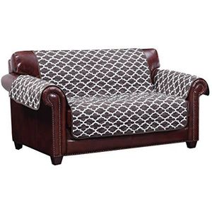 Quick Fit Coby Omkeerbare Waterbestendige Microvezel Loveseat Cover in Chocolade
