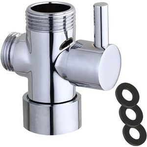 Klep Omleider Driewegklep Schakelaar Voor Douche Badkamerkraan Douche Adapter Ventiel Omsteller Voor Toiletten Badkamer Keuken Handdouchekop Vaste Sproeikop, Reserveonderdeel Universele Douchesysteem