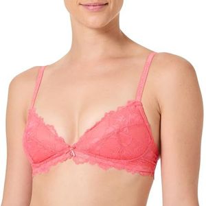 EMPORIO ARMANI Gewatteerde driehoekige beha voor dames, Neon Roze Bloemen, XS