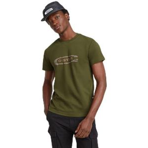 G-Star RAW Destroyed Old Skool logo, groen (Shadow Olive D25086-c812-b230), M