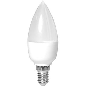 MÜLLER-LICHT 400227 A+, LED-lamp kaarsvorm Essentials, vervangt 40 W, plastic, 5,5 W, E14, wit, 10 x 3,7 x 3,7 cm [energieklasse A+]