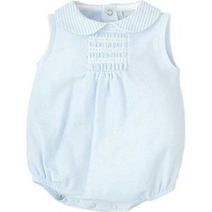 BABIDU Babyrompertje met kraag, uniseks, voor baby's, Lichtblauw, 6 Maanden