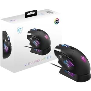 MSI VERSA PRO Draadloze Gamingmuis - Zwart - Optische Sensor - 26000 DPI