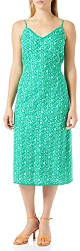 VERO MODA - Jurk 'SONEY' - Groen/Wit - Mouwloos - Bloemenprint