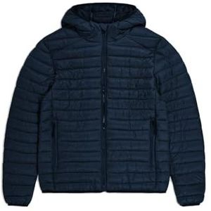 Champion Legacy Outdoor Spring Summer WR Light Nylon Hooded Jacket, Marineblauw, XXL Heren SS24, Navy Blauw, XXL