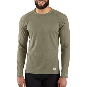 Carhartt Heren Base Force Midweight Classic Crew Layer Top, Verbrande olijf, M