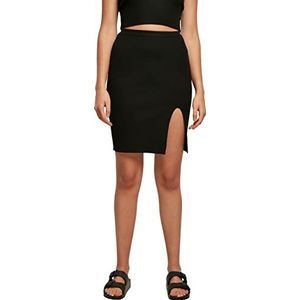 Urban Classics Rib Knit Rok Rok, zwart, M