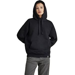 G-STAR RAW Heren Essential Unisex Loose Sweater Hooded Sweatshirt, zwart (dark black D395-6484), S, Zwart (Dk Black D395-6484), S
