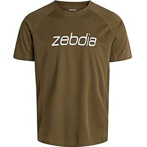 ZEBDIA Heren Sport T-Shirt/Front Print Army